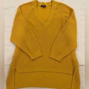 Express Oversized Yellow Sweater